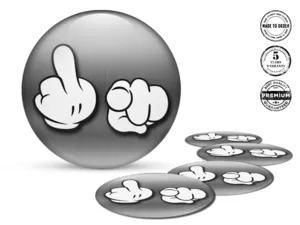 Wheel Emblems Style Silicone Sticker Dome